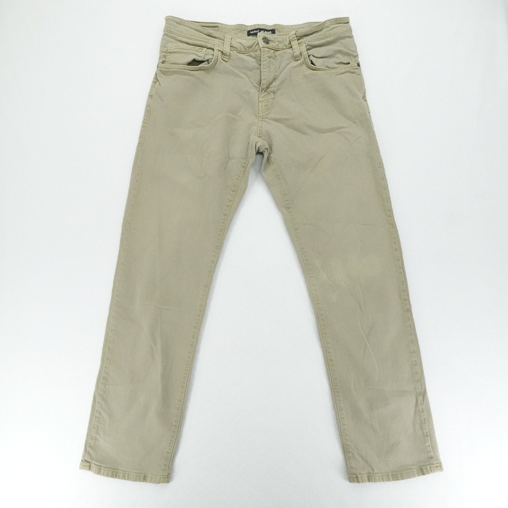 Mavi Zach Pants Mens 34/32 Tan Chino Straight Leg Stretch Casual Preppy